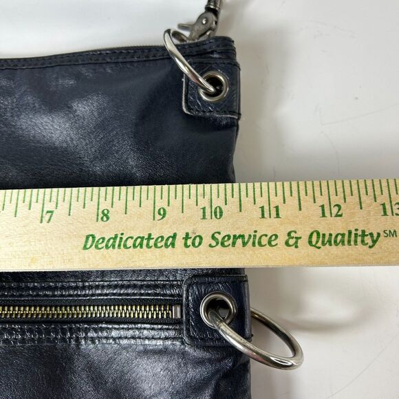 The Sak Pax Black Supple Leather Convertible Crossbody Shoulder Clutch Bag - Picture 11 of 14